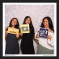 Load image into Gallery viewer, Three women holding volleyball prop signs by lush party studio
