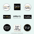 Load image into Gallery viewer, set of wedding anniversary photo booth props for anniversaries and celebrations. by lush party studio
