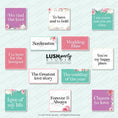 Load image into Gallery viewer, set of floral colorful wedding photo booth props by Lush Party Studio.
