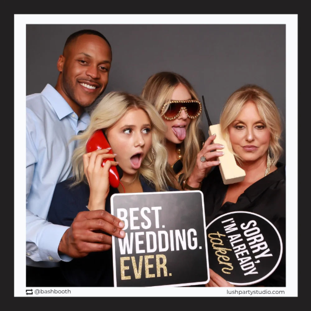 wedding props and signs by lush party studio