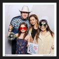 Load image into Gallery viewer, Family posing with winter wonderland photo booth props by 'Lush Party Studio' 
