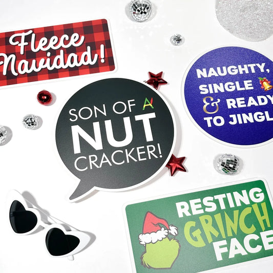 Photo booth props for christmas and holiday parties