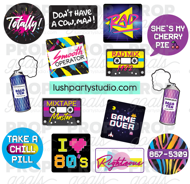 The Eightiest Set v2 Props- Lush Party Studio