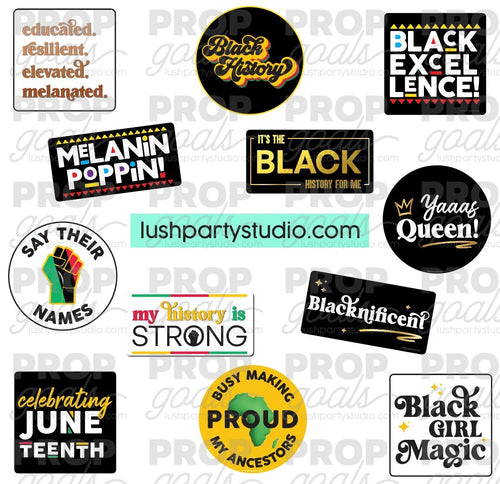 Black history month Party Photo Booth Word Prop Signs