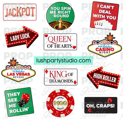 Casino photo booth props-Lush Party Studio