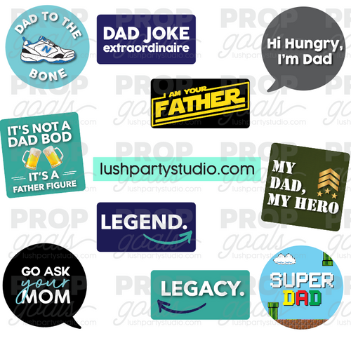 Father's Day Photo Booth Word Prop Signs