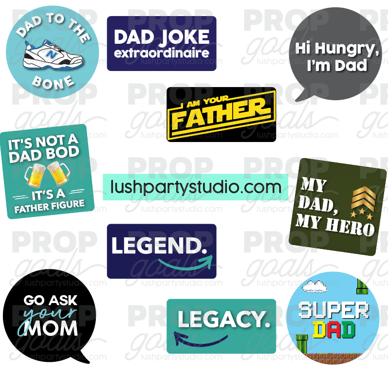 Father's Day photo booth props- Lush Party Studio