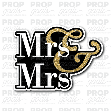 mrs and mrs photo booth prop same sex wedding