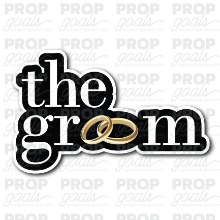 the groom wedding photo booth props black