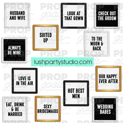 wedding letterboard bride groom photobooth prop 