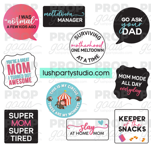 mother's day phot booth props- Lush Party Studio