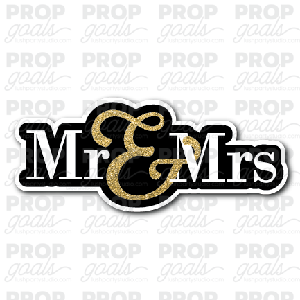 mr and mrs photo booth prop wedding