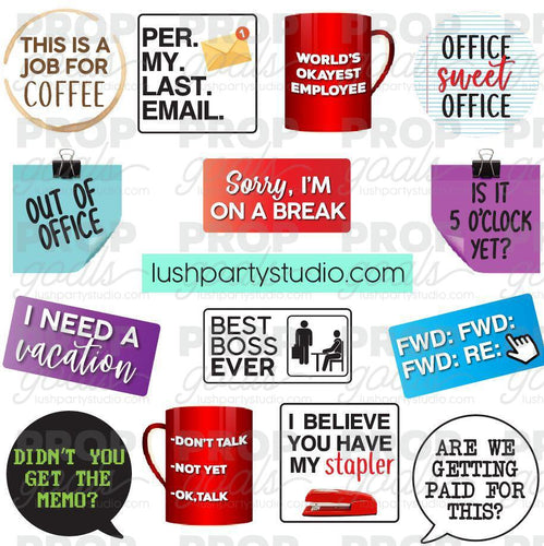 Office Party Corporate Photo Booth Word Prop Signs