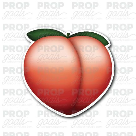 Peach emoji photo booth prop
