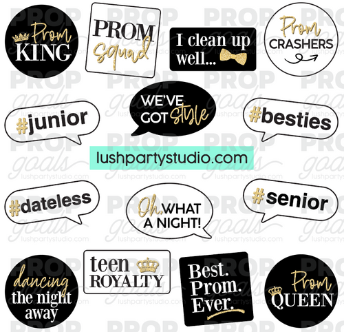prom photo booth props, prom props, teen props, party grad prom pvc props, high quality props