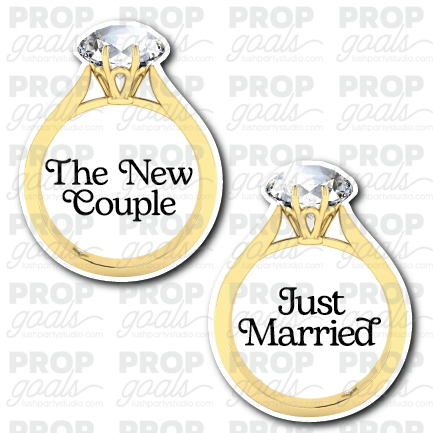 diamond ring wedding photo booth prop