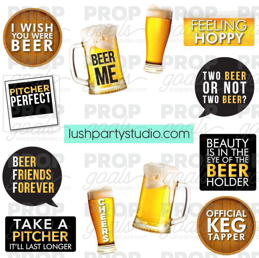 Hoppy beer photo bhooth props -Lush Party Studio 