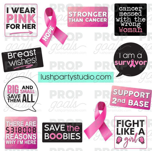breast cancer survivor photo booth props