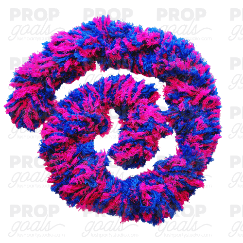 super lush featherless boa berry blue and red