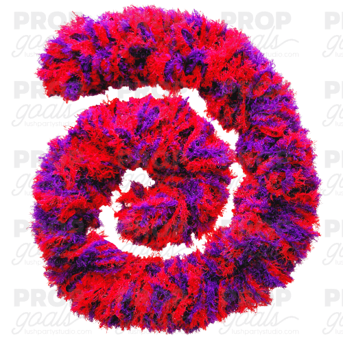super lush featherless boa fuschia red and purple