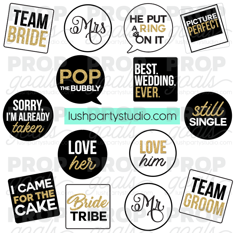 wedding bridal photo booth prop
